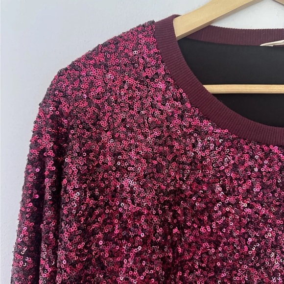 HUSH Sequined Lyla Purple Sweatshirt Size XL - Picture 7 of 7